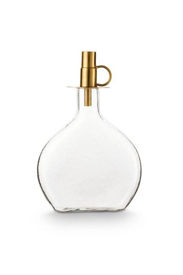 Fles met gouden kaars houder, s/2