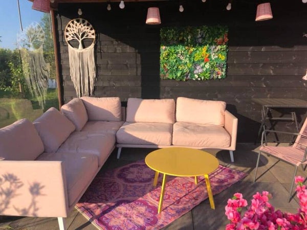 Buitenkleed 120-180cm, roze/ paars