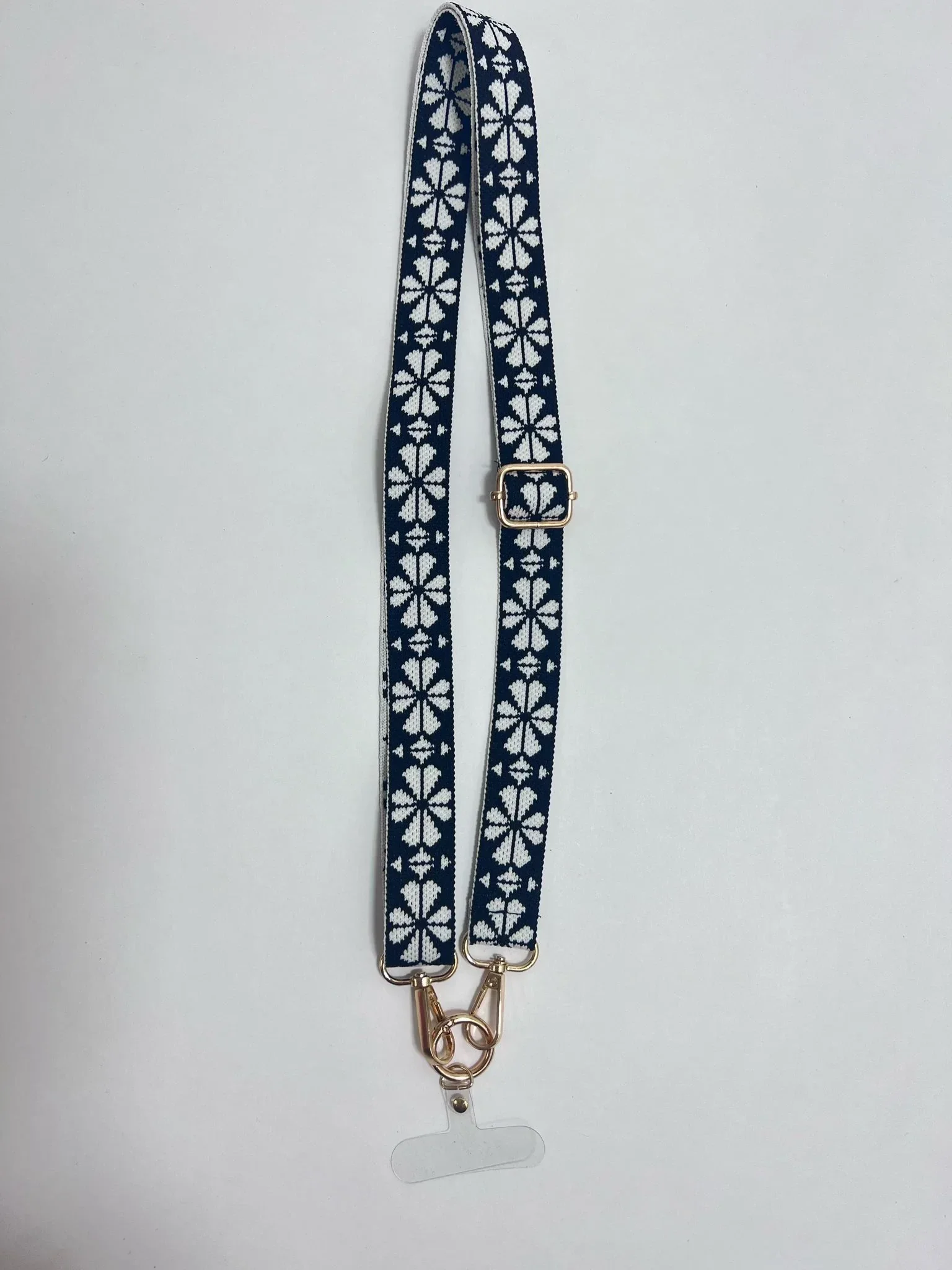 -50% korting, Telefoonkoord, zwart bloem