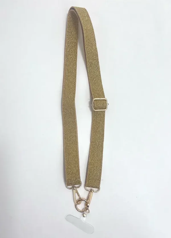 -50% korting, Telefoonkoord, goud-glitter