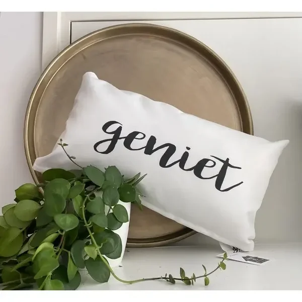 -50% korting, Buiten sierkussen , geniet