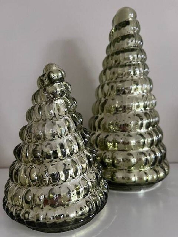-50%, Kerstboom Glas, Groen, Maat S