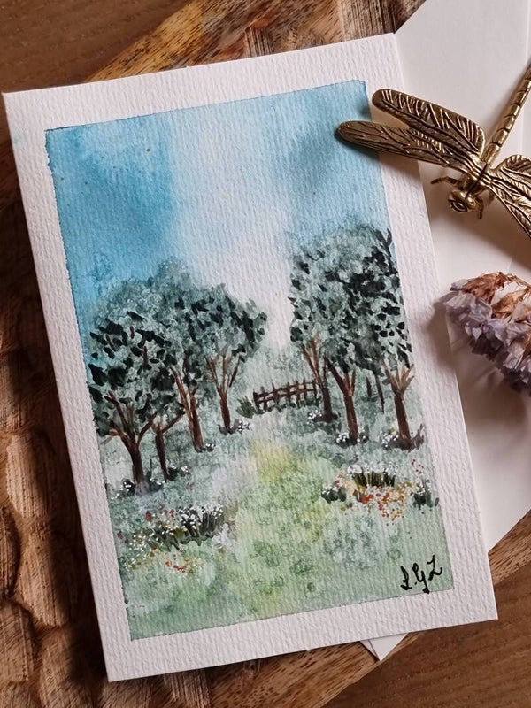 Carte pliable avec son enveloppe