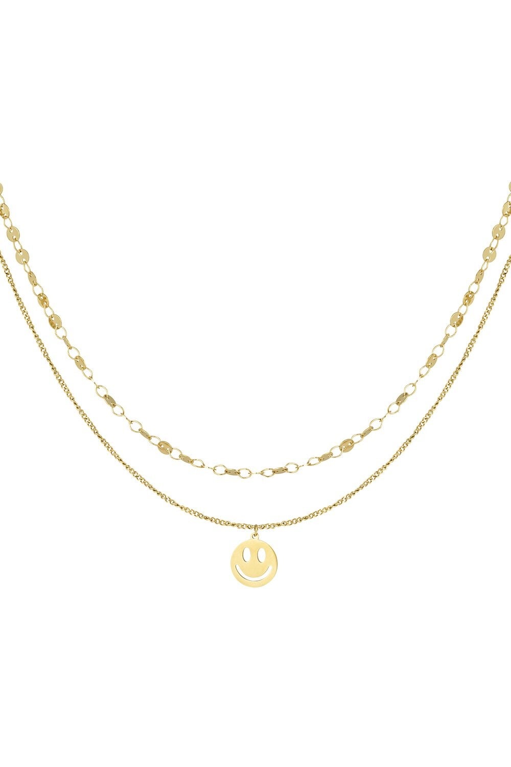 Halsketting Smiley, goud