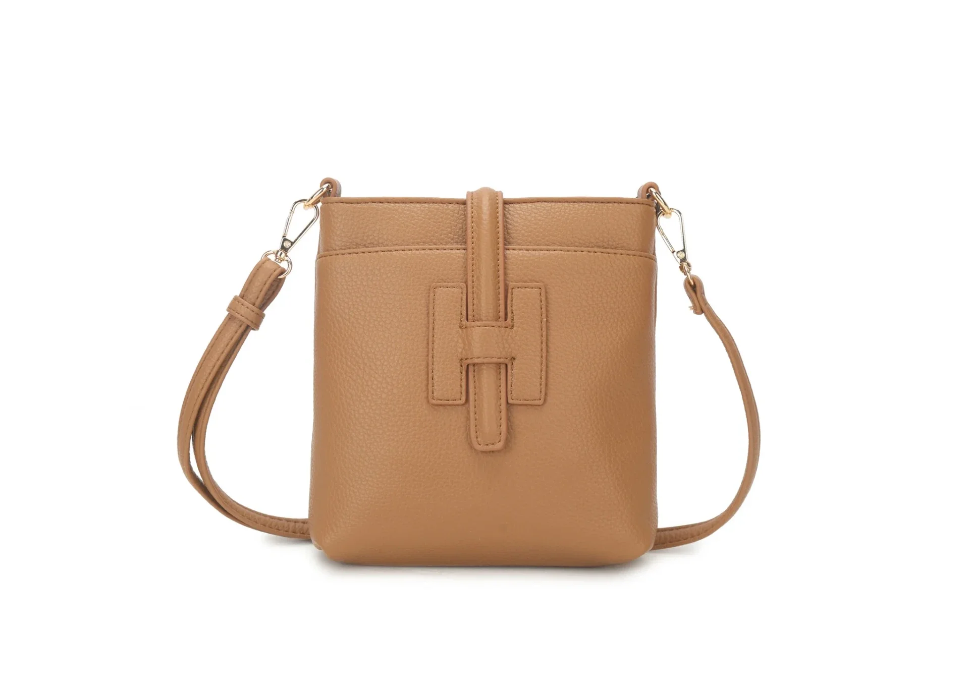 Bruine compacte crossbodytas Lyon