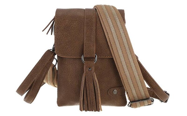 Camel telefoon- en schoudertasje Libina