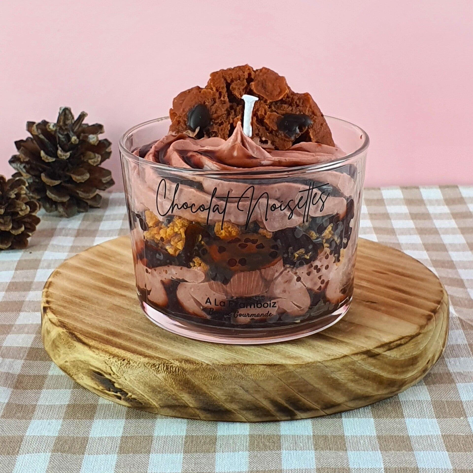 Bougie gourmande Chocolat noisettes - Gourmandise réconfortante