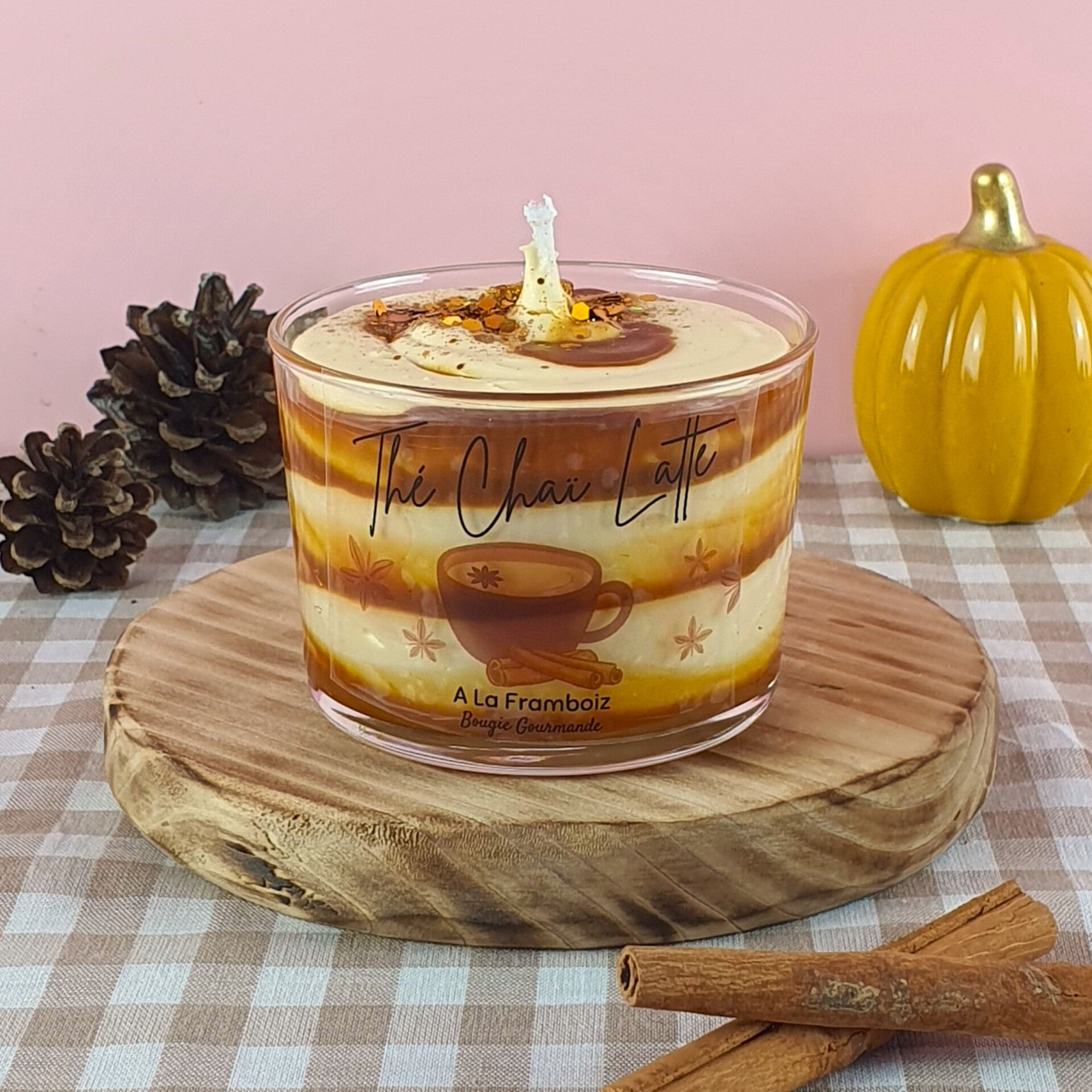 Bougie gourmande Thé Chaï Latte - Une pause de douceur