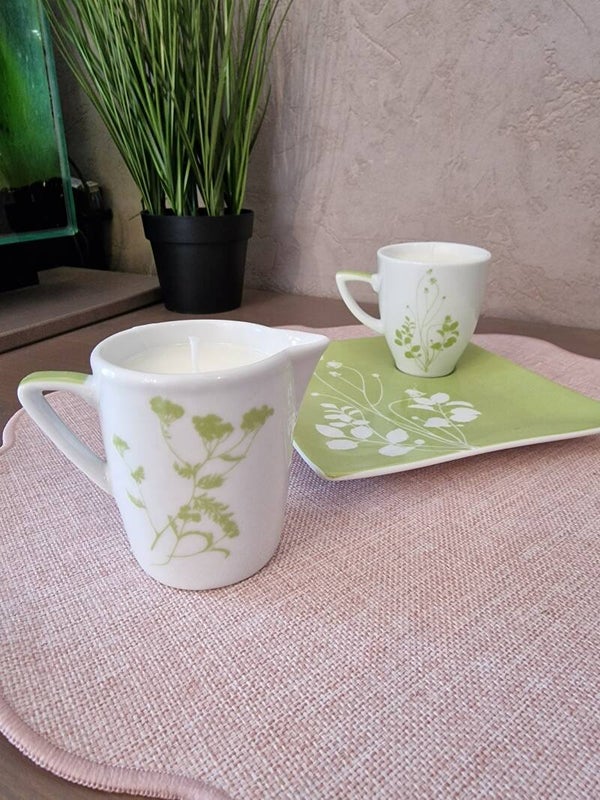 Duo petites bougies tasse et pot - Parfum Muguet