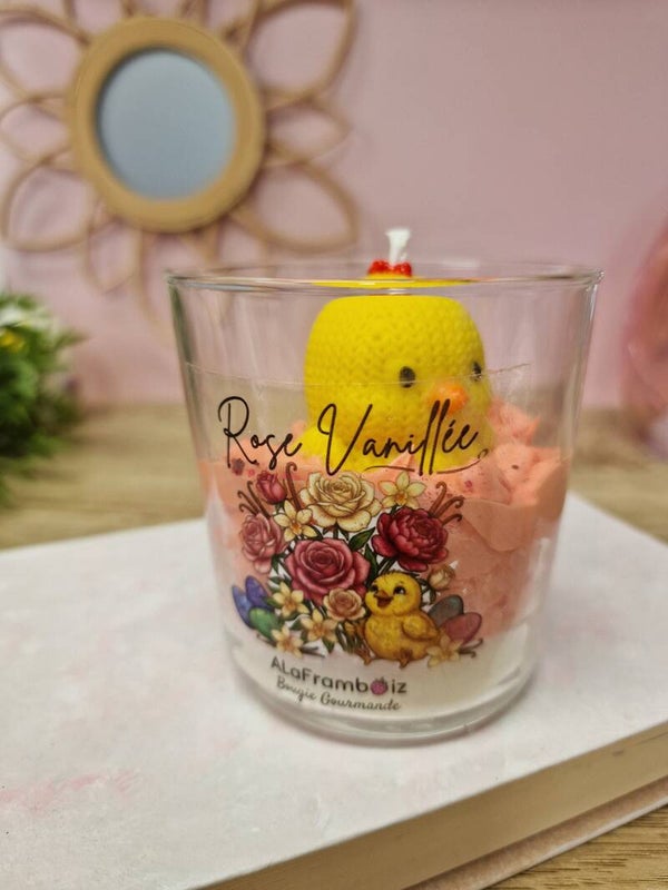 Bougie gourmande Rose Vanillée