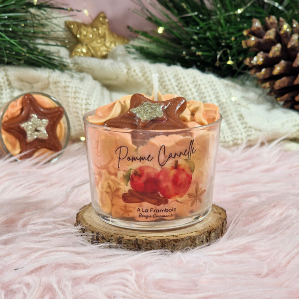 Bougie de Noël Pomme Cannelle – Douceur des Fêtes