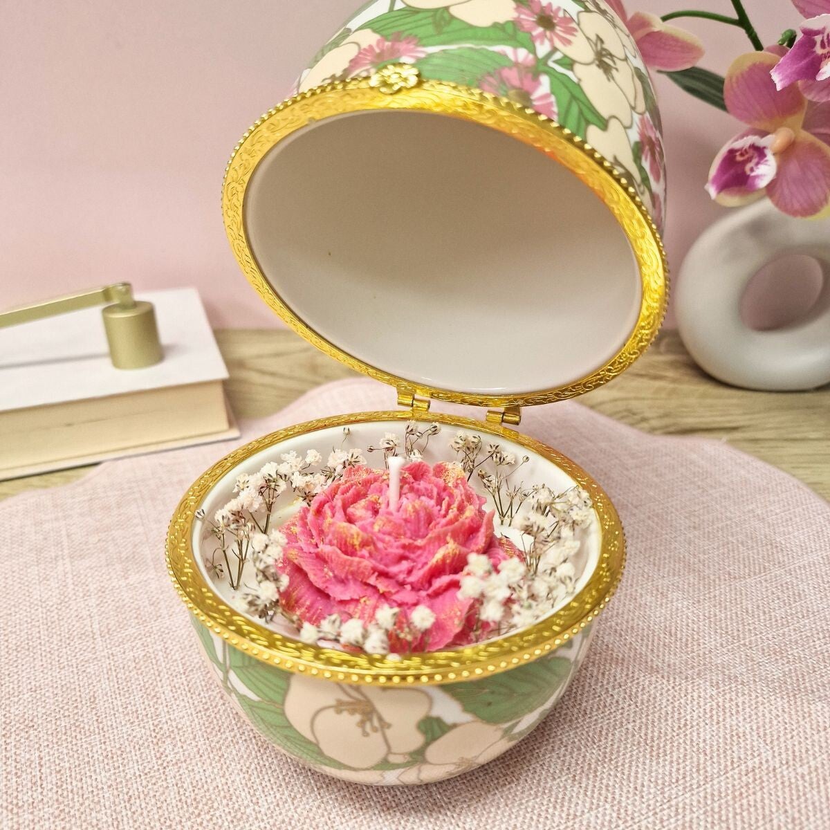 Bougie Œuf luxe en porcelaine parfumé - Précieuse et unique