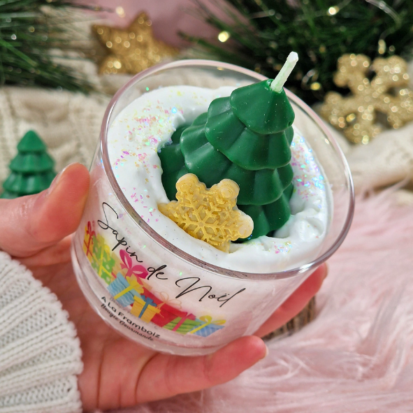 Bougie de Noël Sapin – Tradition Enchantée