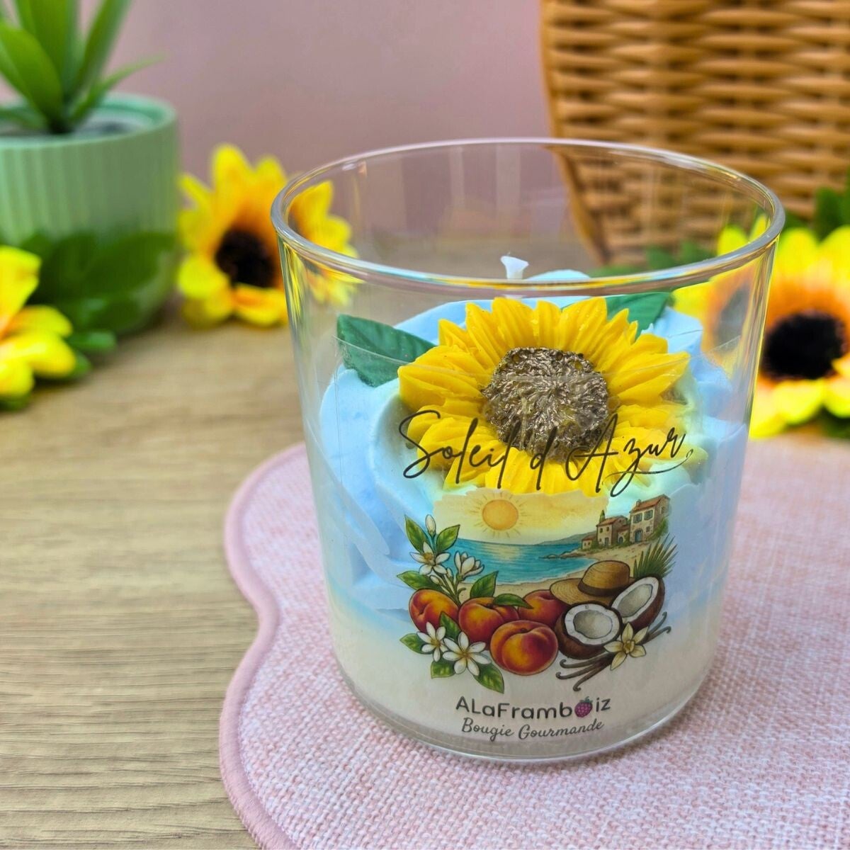 Bougie gourmande Soleil d'Azur - Collection Été
