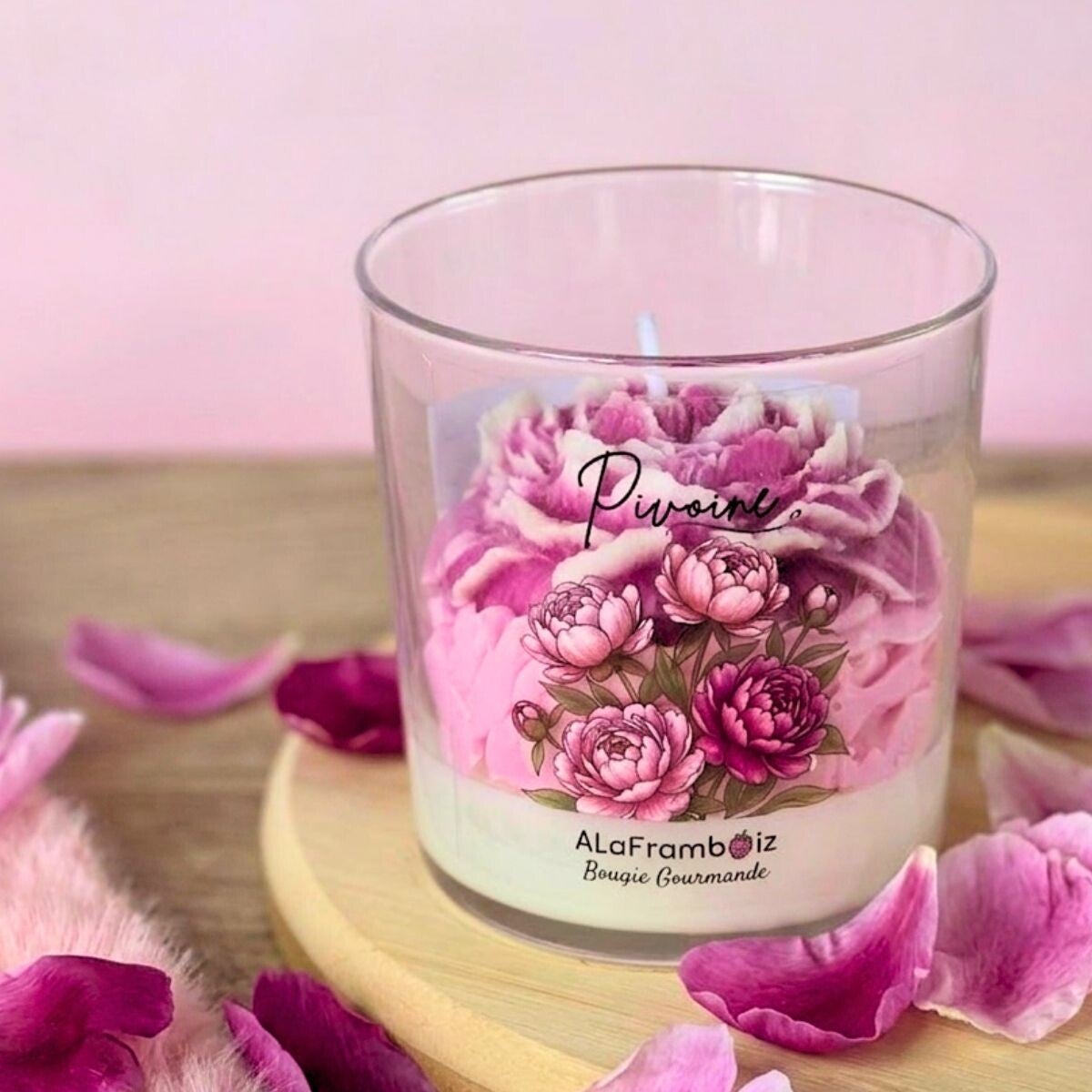 Bougie fleur parfumée Pivoine - Une pause de tendresse