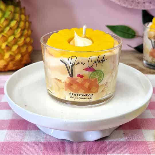 Bougie gourmande pina colada -  L'évasion tropicale