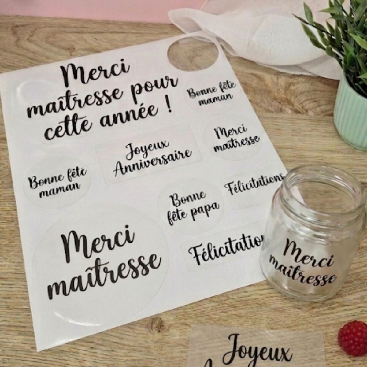 Étiquettes personnalisées pour bougies