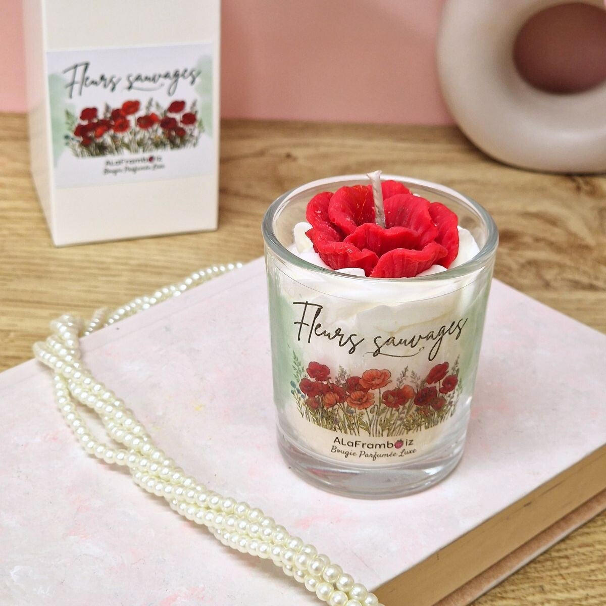 Petite bougie parfumée de luxe - Fleurs sauvages