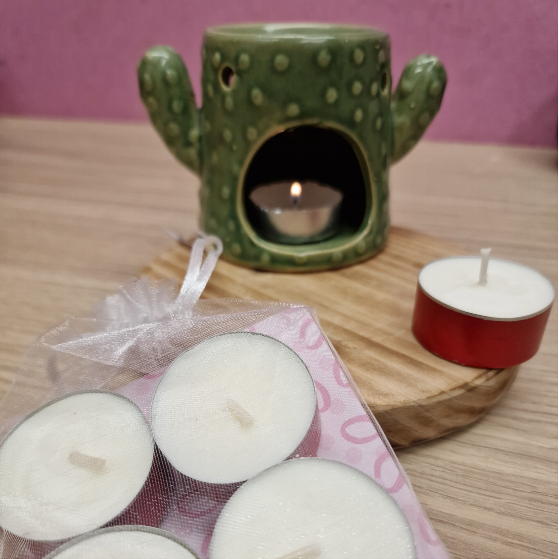 Bougie chauffe-plat x4