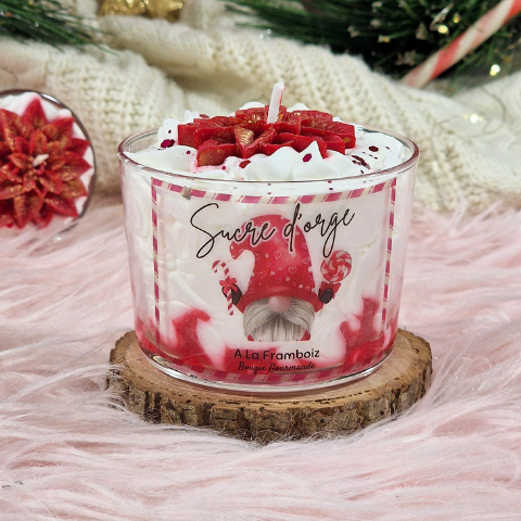 Bougie de Noël Sucre d’Orge – Friandise des Fêtes