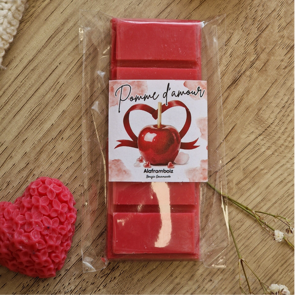 Fondant parfumé tablette Pomme d'amour - St Valentin