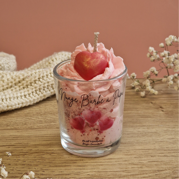 Petite Bougie gourmande Barbe à papa - St Valentin