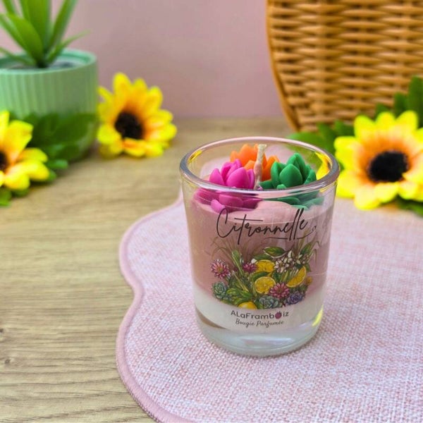 Petite bougie gourmande Citronnelle - Collection Été