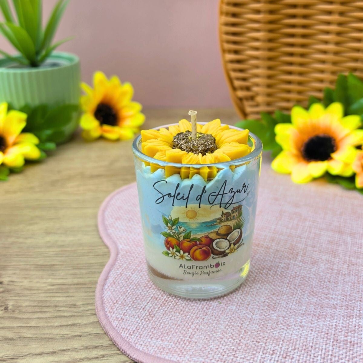 Petite bougie gourmande Soleil d'Azur - Collection Été