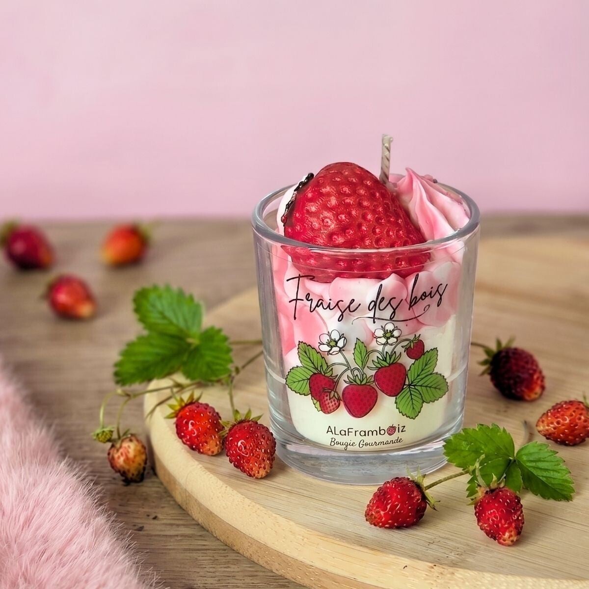Petite bougie gourmande Fraise des bois