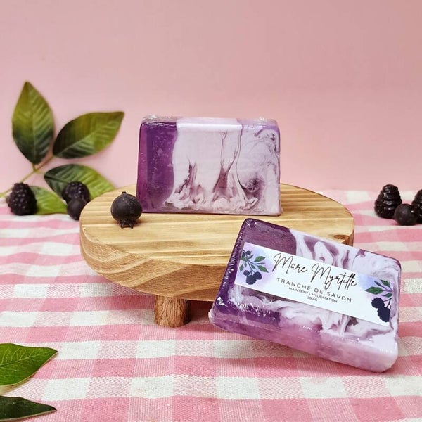 Tranche de savon doux Mûre Myrtille - Douceur et soin pour votre peau