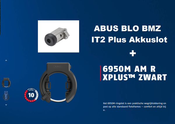 Abus fiets ringslot en V8 accu slot gelijksluitend