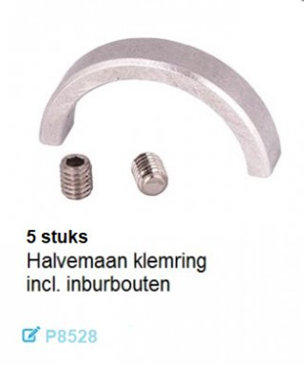 pinion Halvemaan klemring
