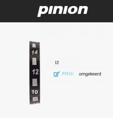 Pinion getallenring 12 omgekeerd