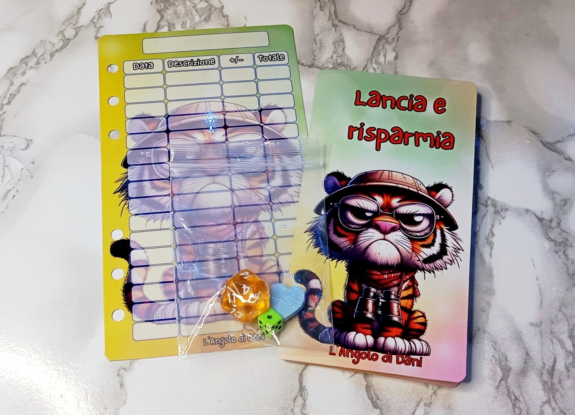 🎲🐯 Set “Lancia e Risparmia” – Formato A6