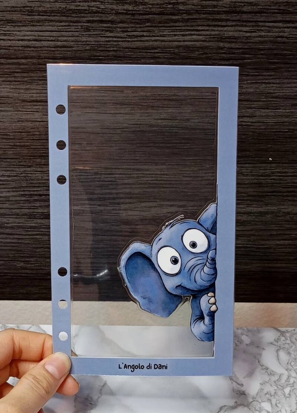 Copertina A6 Trasparente - Elefante