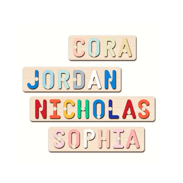 Gepersonaliseerde houten naam puzzel Max 10 letters