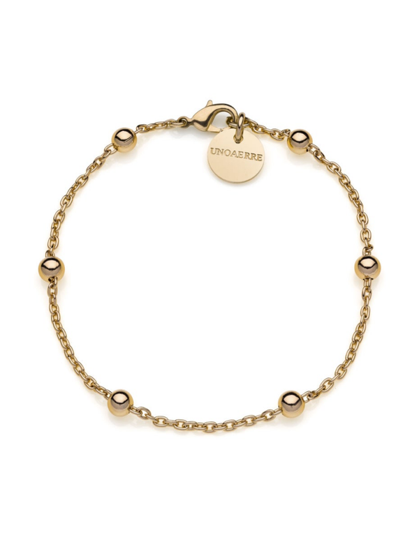Bracciale dorato con sfere