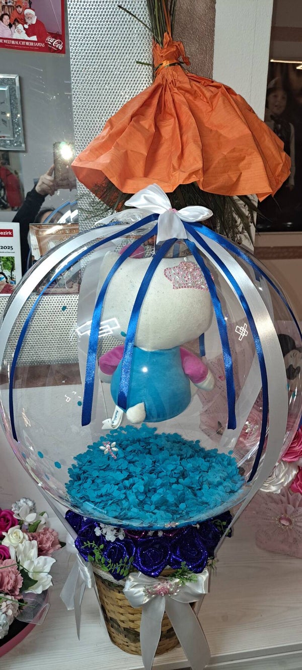 Heißluftbalon Optik mit Hello Kitty