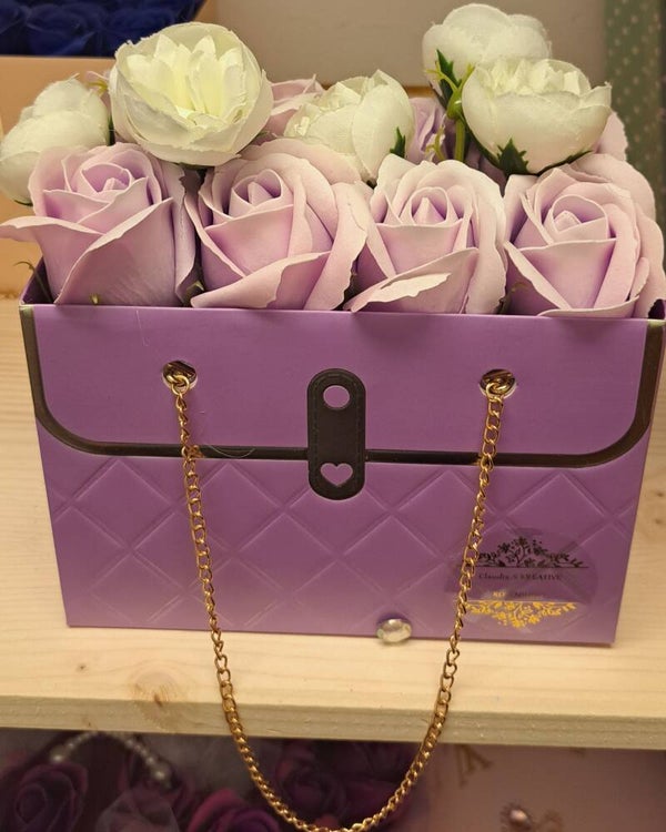 Rosen Tasche aus Künstlichen Seifenrosen