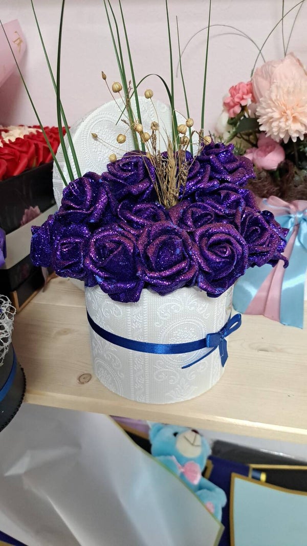 Glitzer Blumenbox