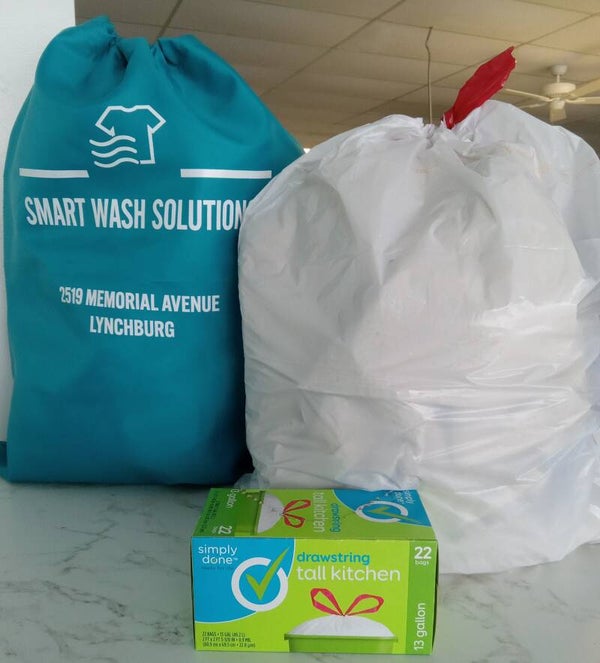 First 13 Gallon Trash bag or Smart Wash Laundry Bag