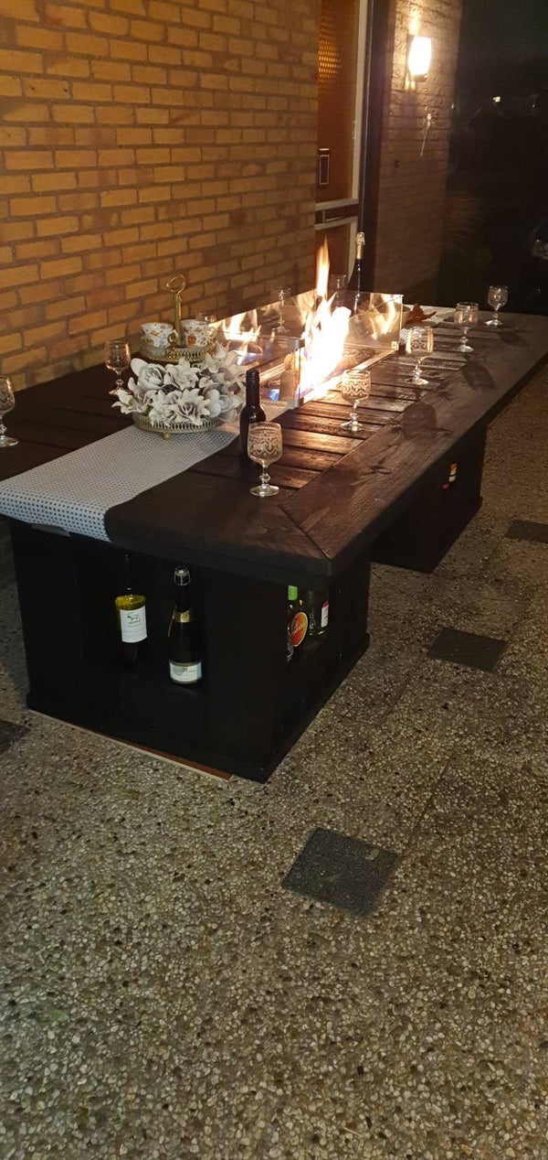 Luxe vuurtafel  groot. 2500x1200