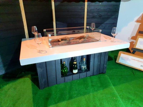 Vuurtafel Milano rechthoek met nisje