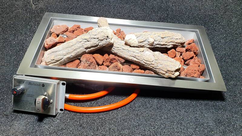 Bulsink-firetables inbouwbrander rechthoek 