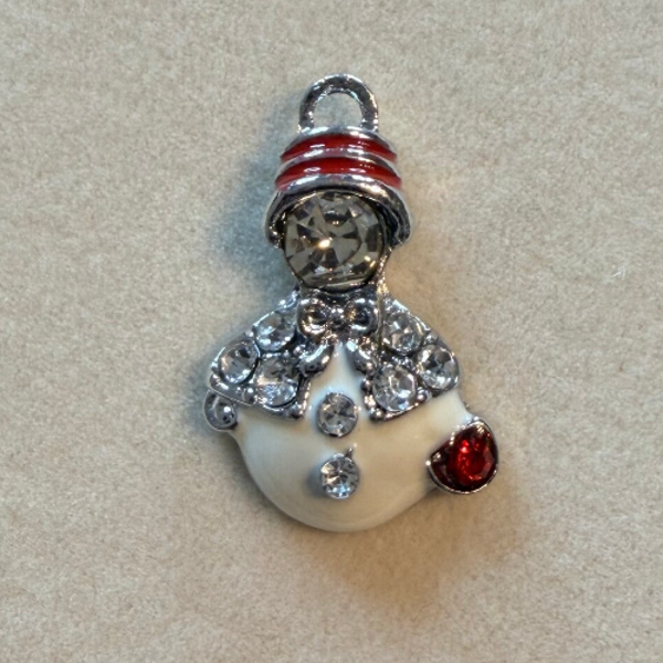 Snowman Silver Charm