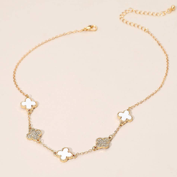 Gold Dipped Clover Necklace