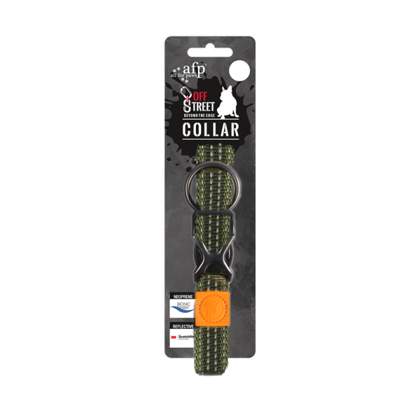 AFP off street collier réfléchissant L Vert olive