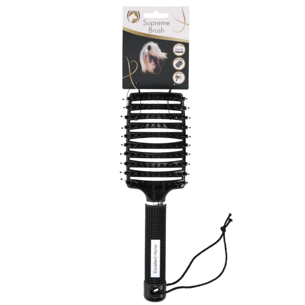 EXCELLENT HORSE Brosse à crins suprême brush NOIR