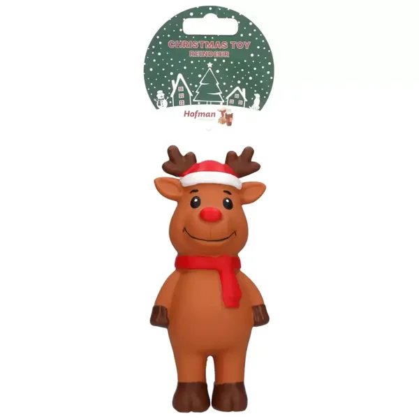 Renne de Noël en latex pour chien