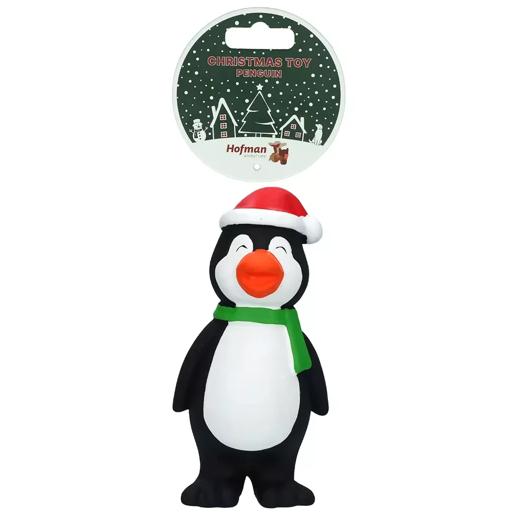 Pingouin de Noël en latex pour chien